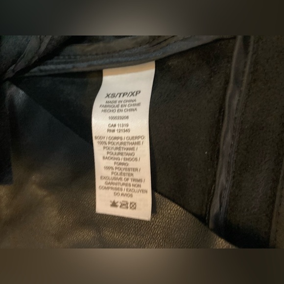 Dynamite vegan leather waterfall collar jacket with zipper details XS - Picture 3 of 13